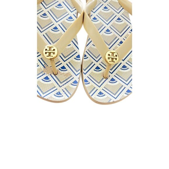 Tory Burch  Flat Flip Flop Yellow sandals size 7 - Picture 8 of 12